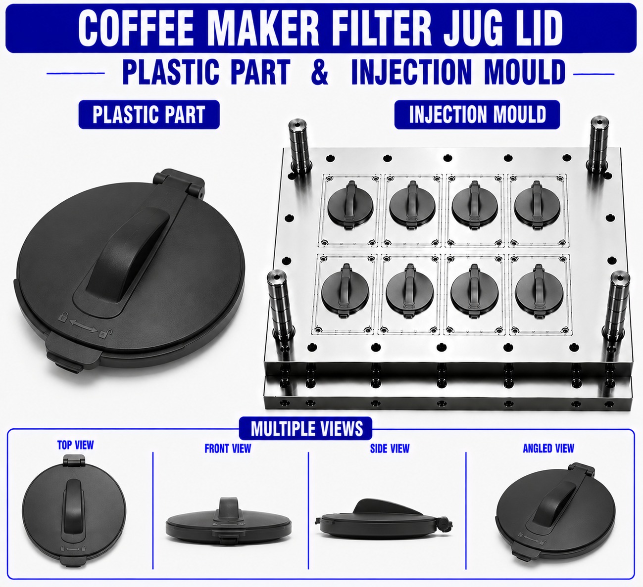 Coffee Maker Plastic Filter Jug Lid Mould and Moulding Services